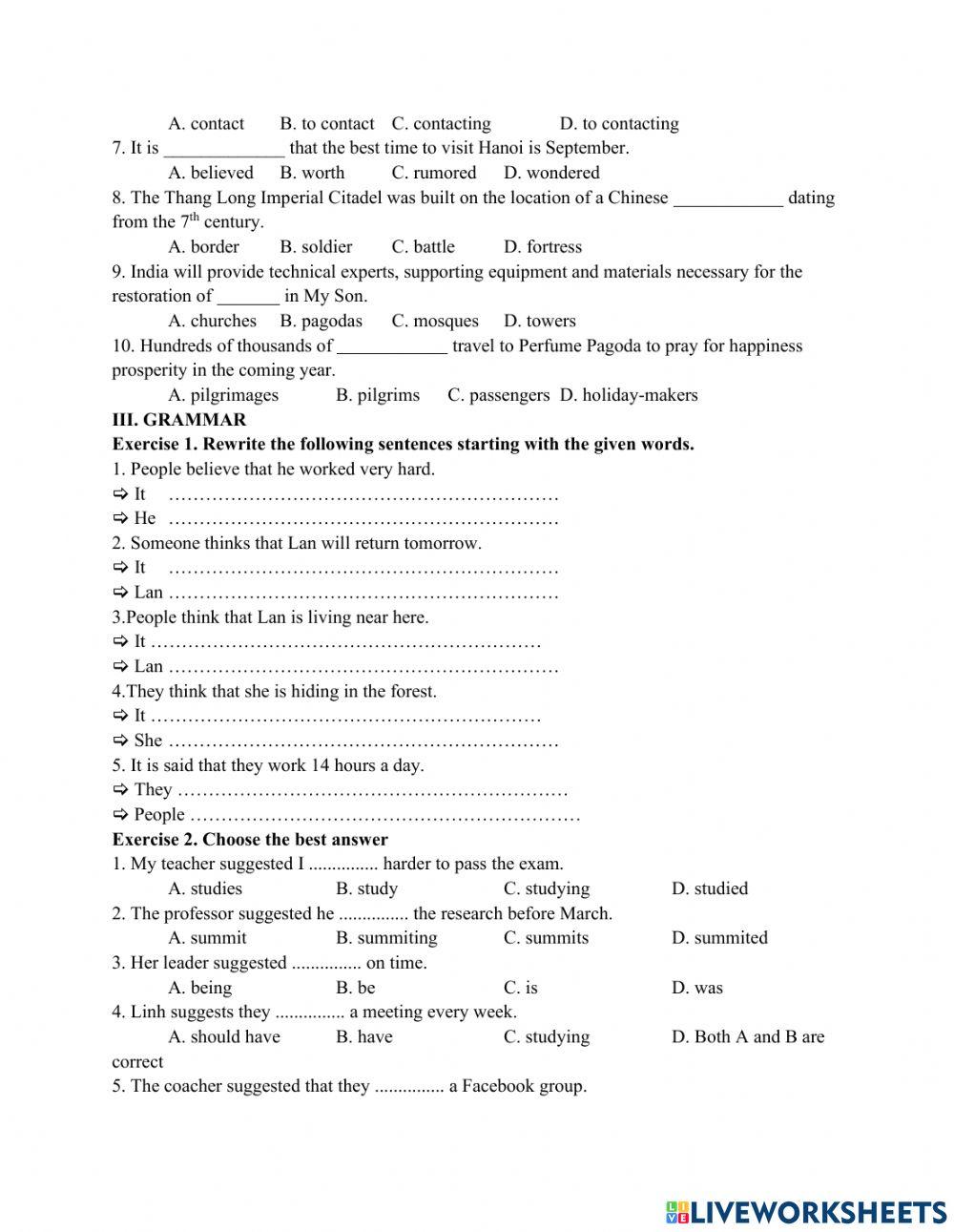 Grade 9 unit 5 review