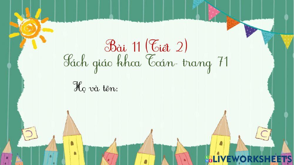 Bài 10: phép trừ trong PV10 (Tiết 2)