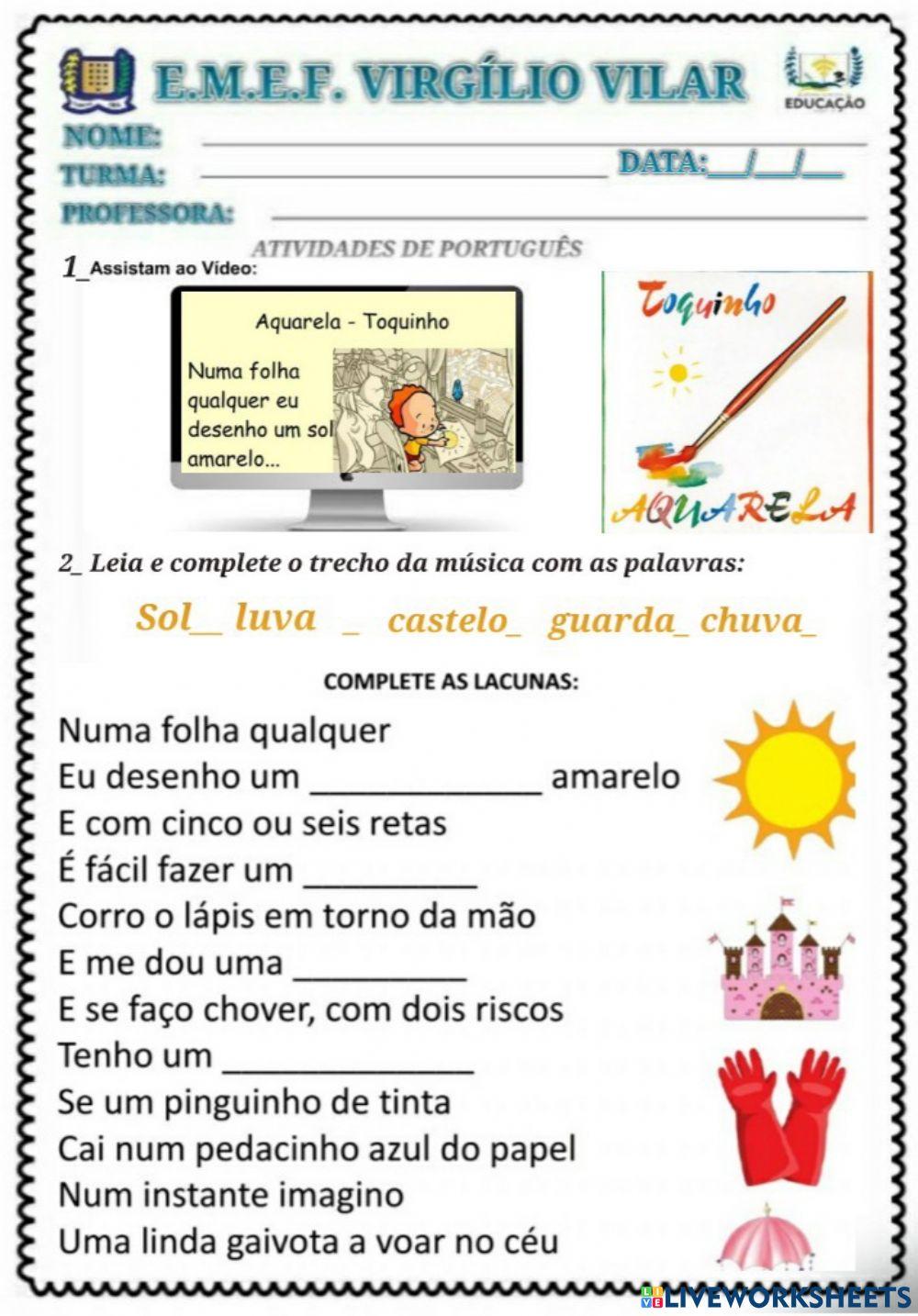 Atividades de português