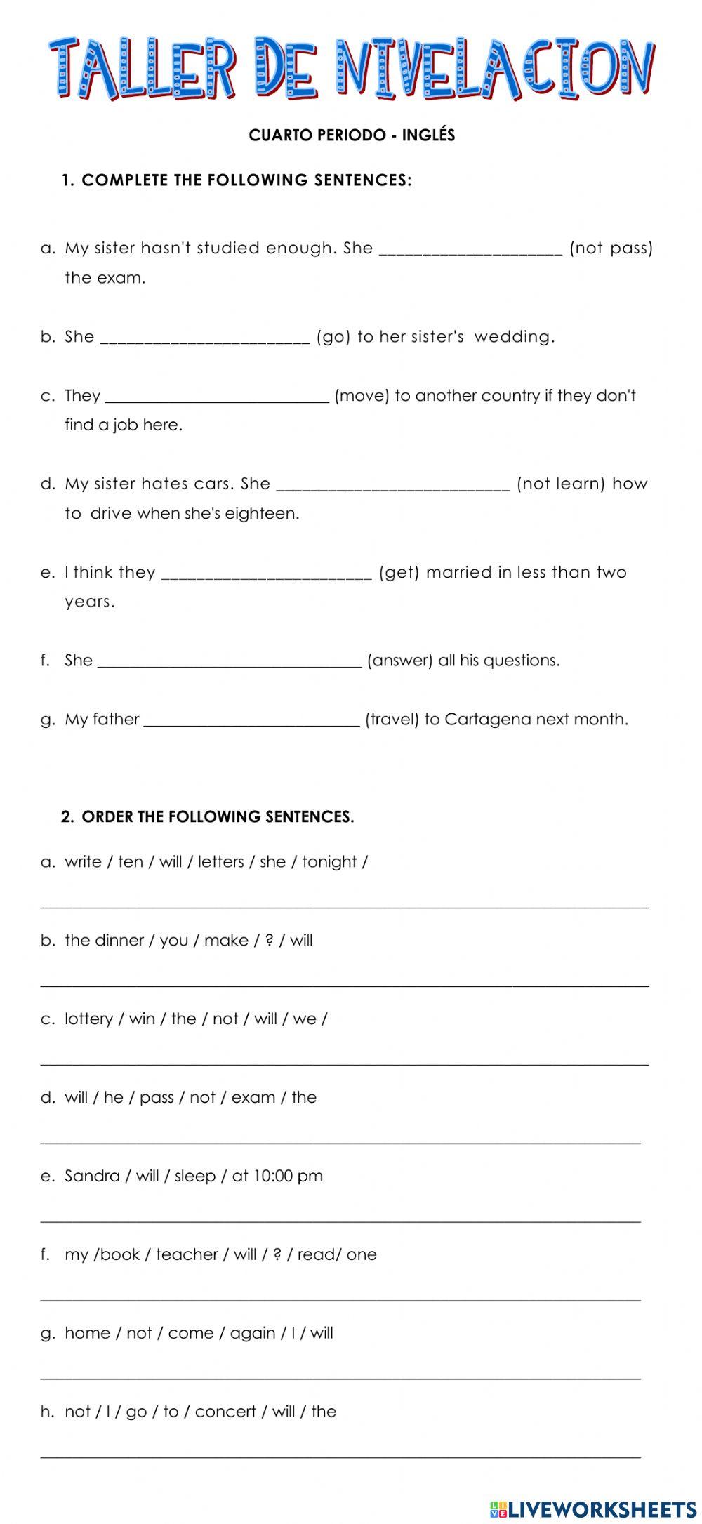 4° Nivelación 4to Periodo