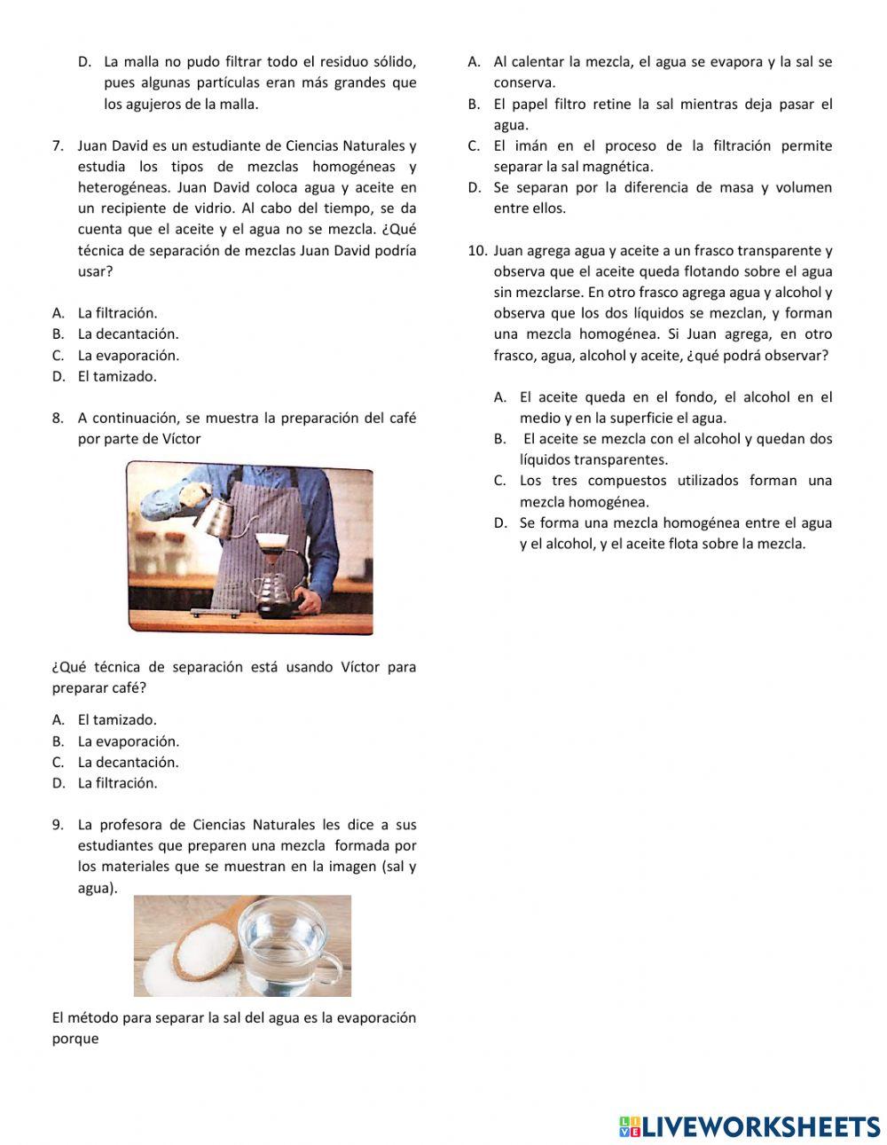 Evaluación Final Ciencias Naturales III Período