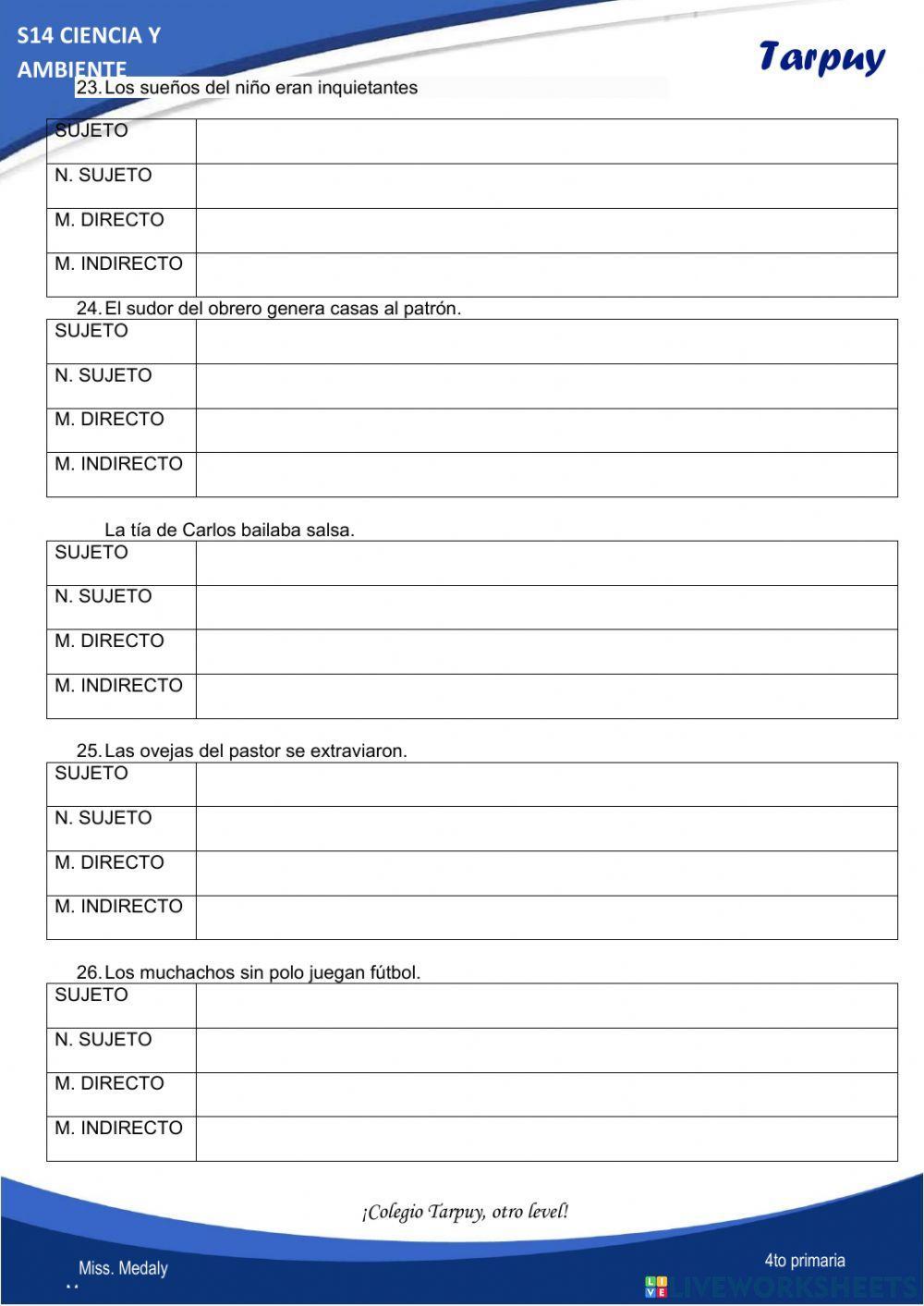 Estructura de sujeto