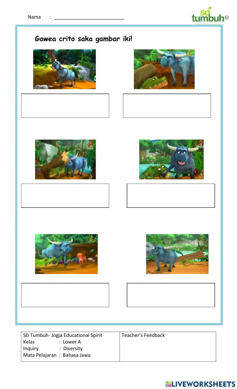 Bahasa Jawa-Dongeng Kebo Lan Baya-Essay