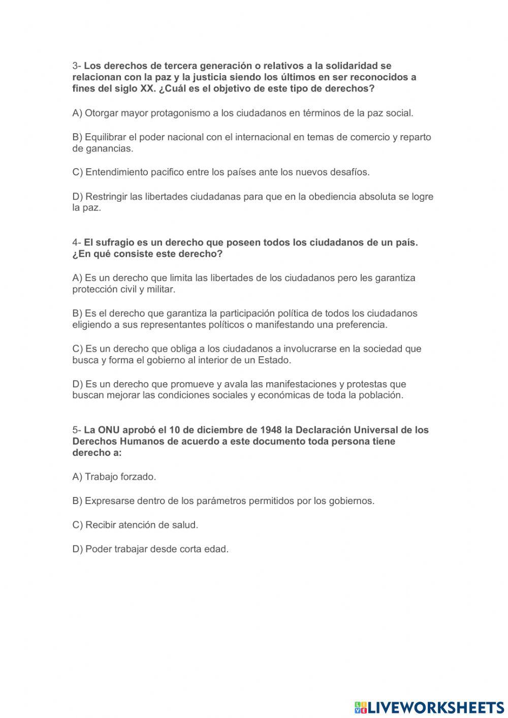 Derechos y deberes ciudadanos