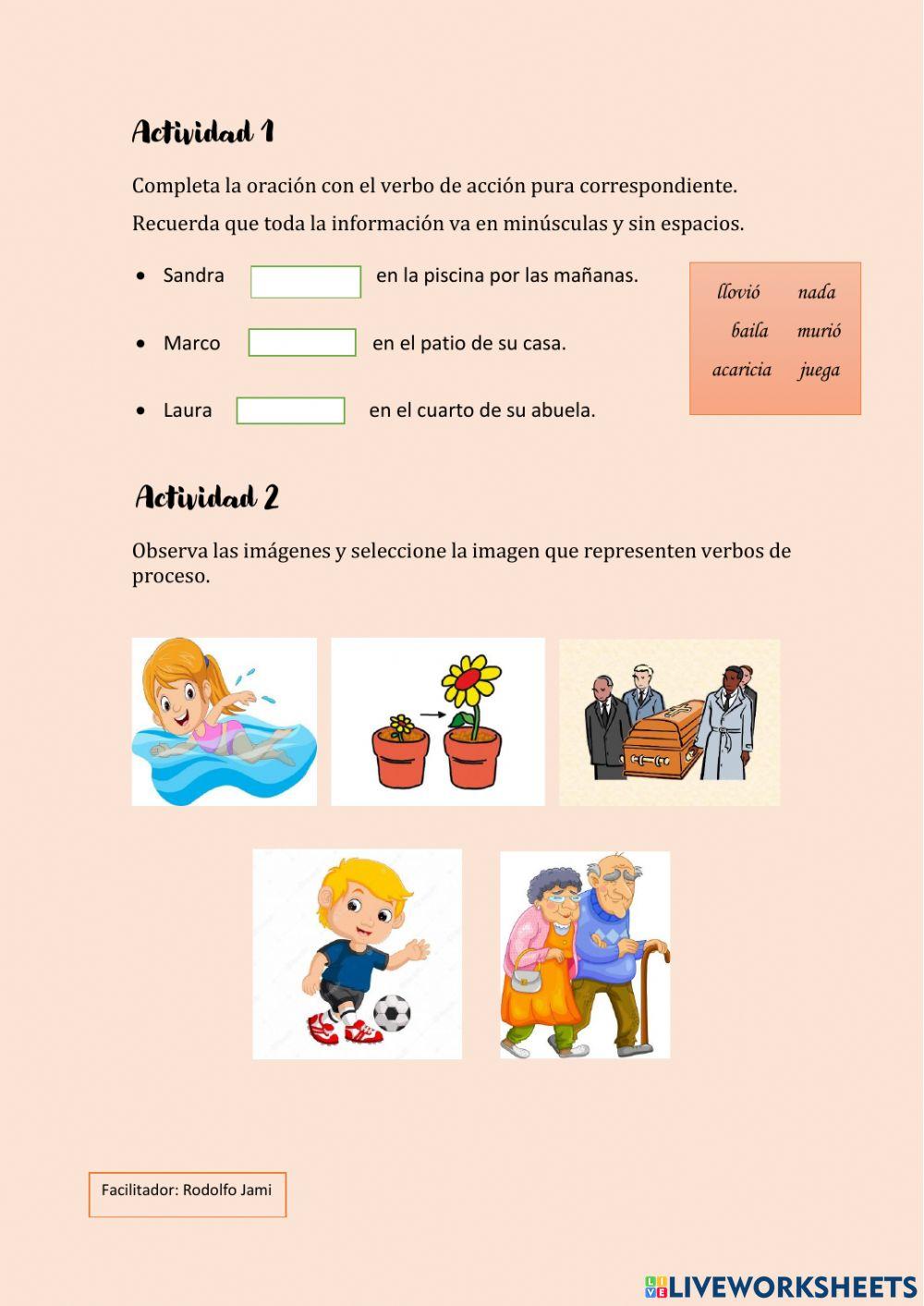 Clasificación de los verbos según su relación