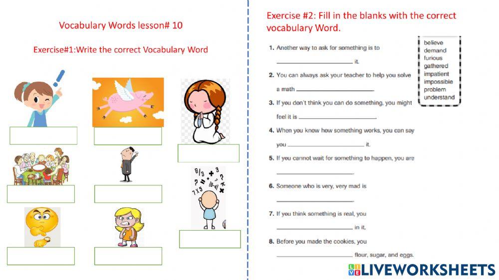 Vocabulary Lesson 10 -2