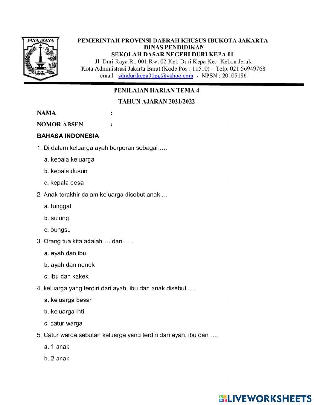Ph tema 4 bahasa indonesia
