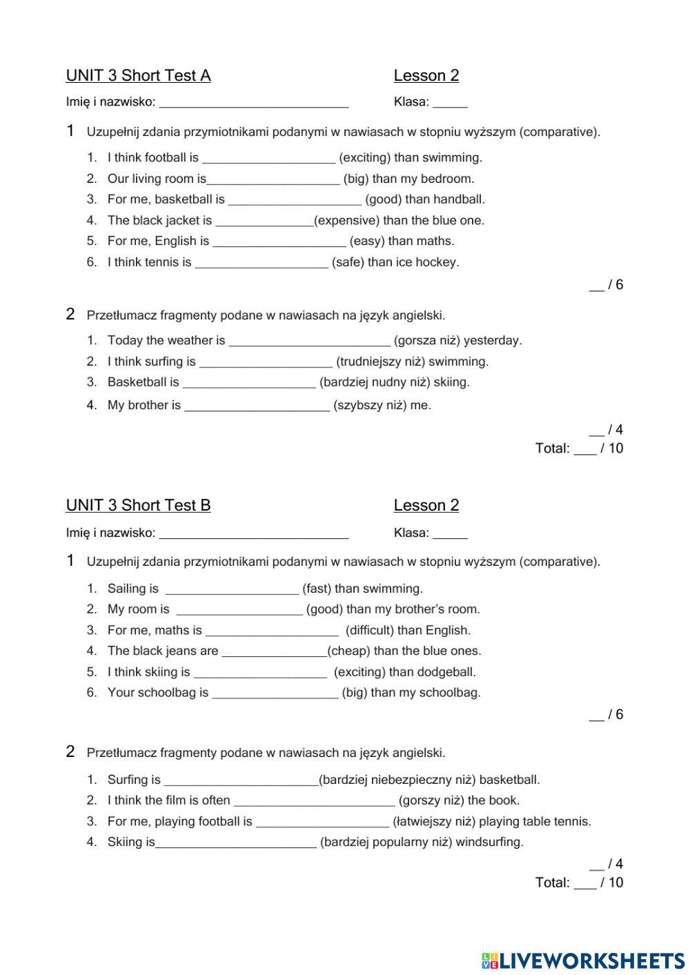 Brainy 5 stopień wyższy i najwyższy przymiotnika