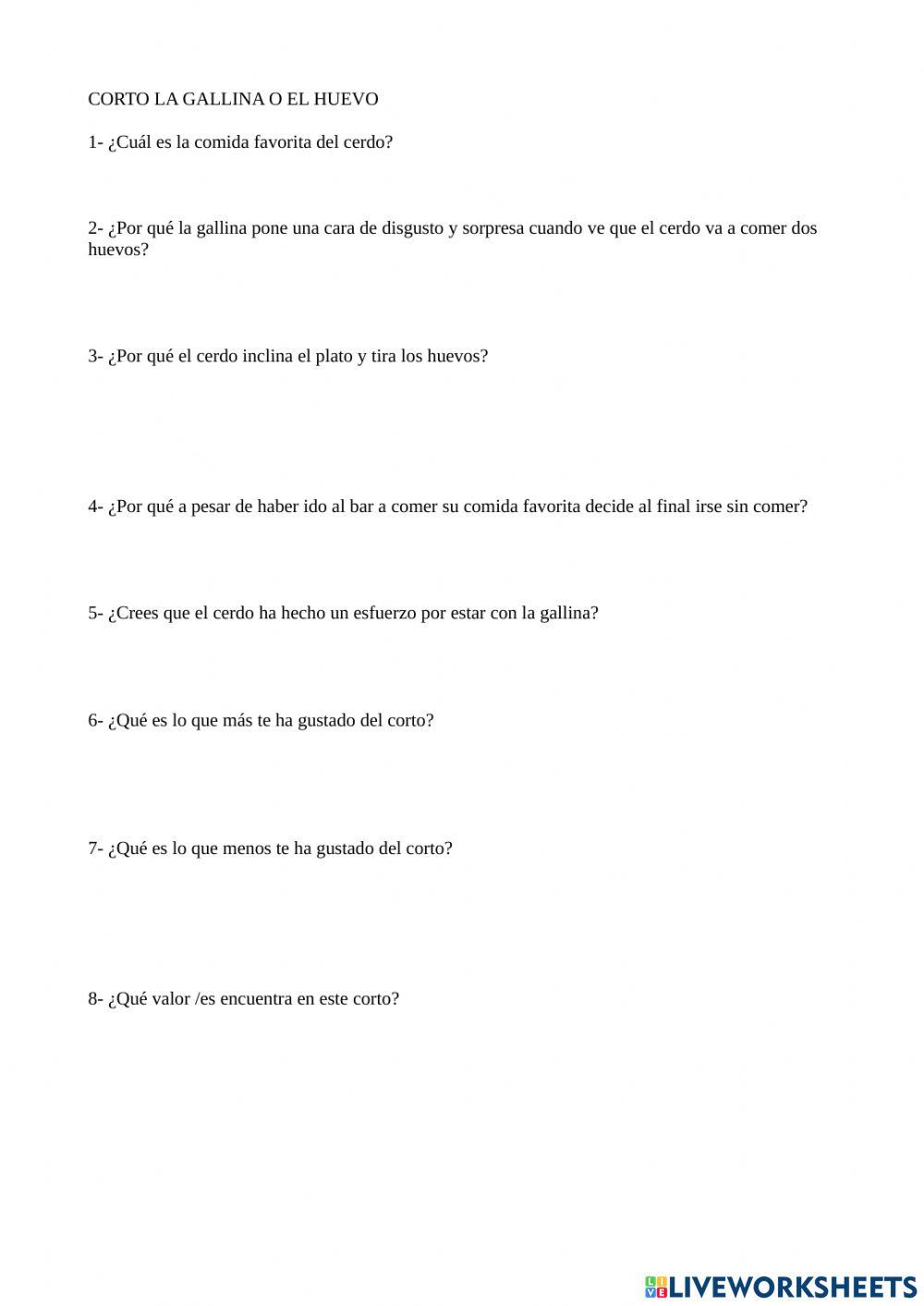 Corto la gallina o el huevo