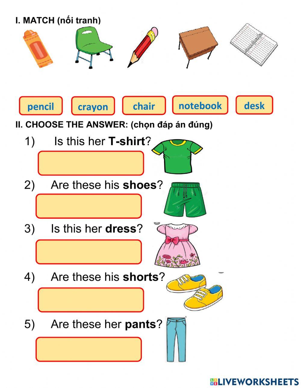 Grade 2 - are these his pants?