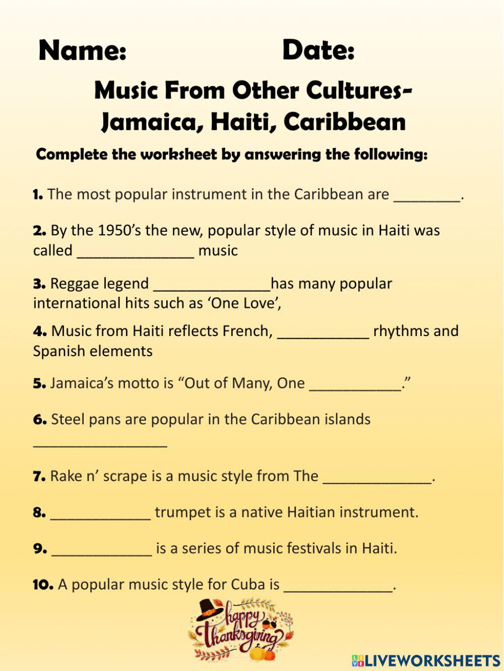 Music From Other Cultures Music From Other Cultures