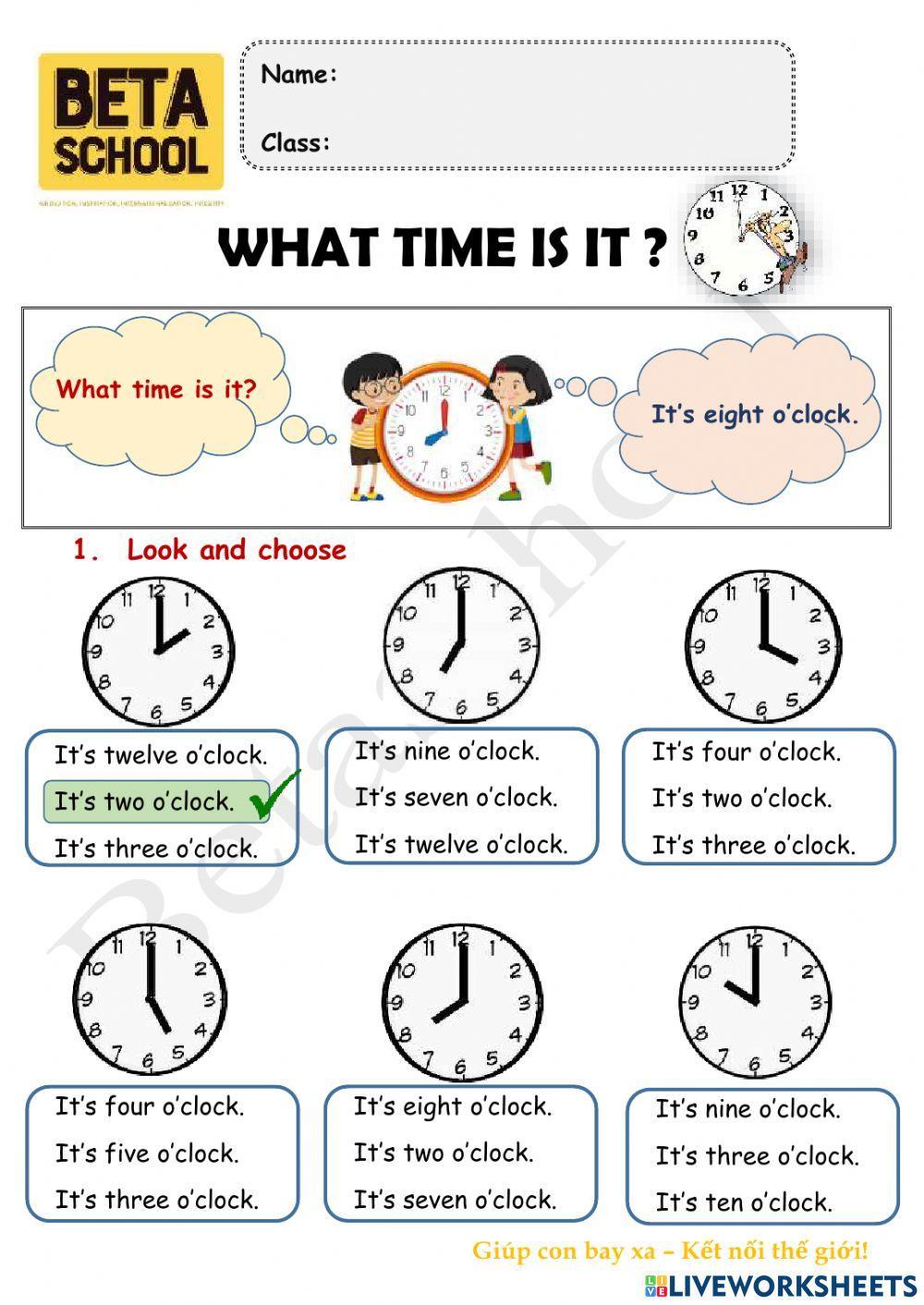 BE1A - What time is it? - TOPIC 5