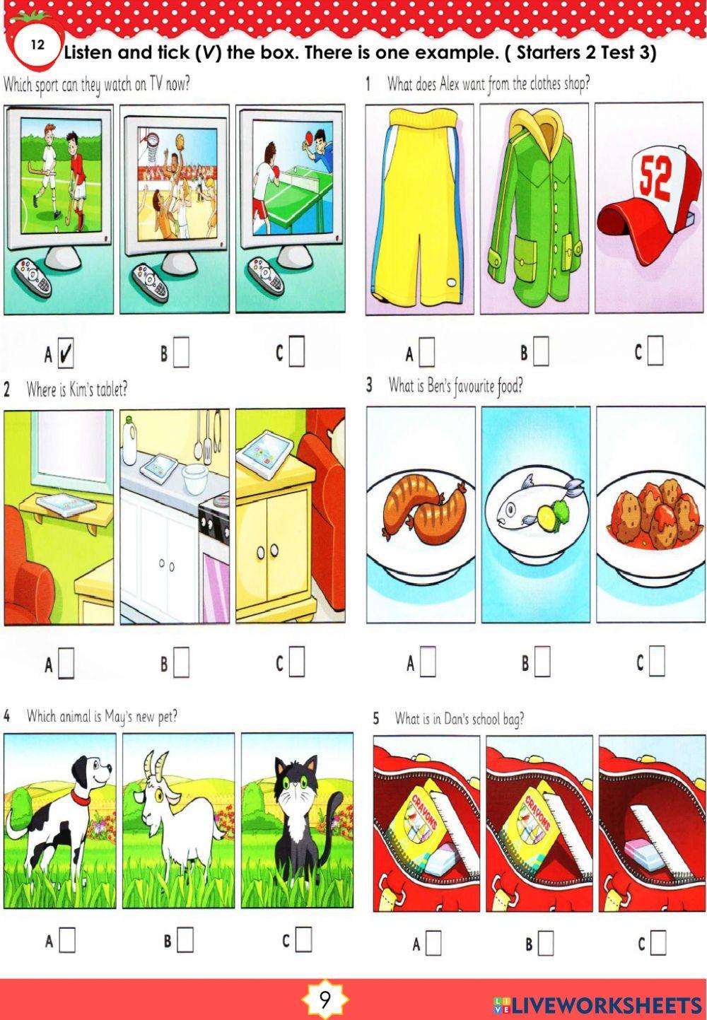 Academy stars 2 test Unit 1 and 2 part 1