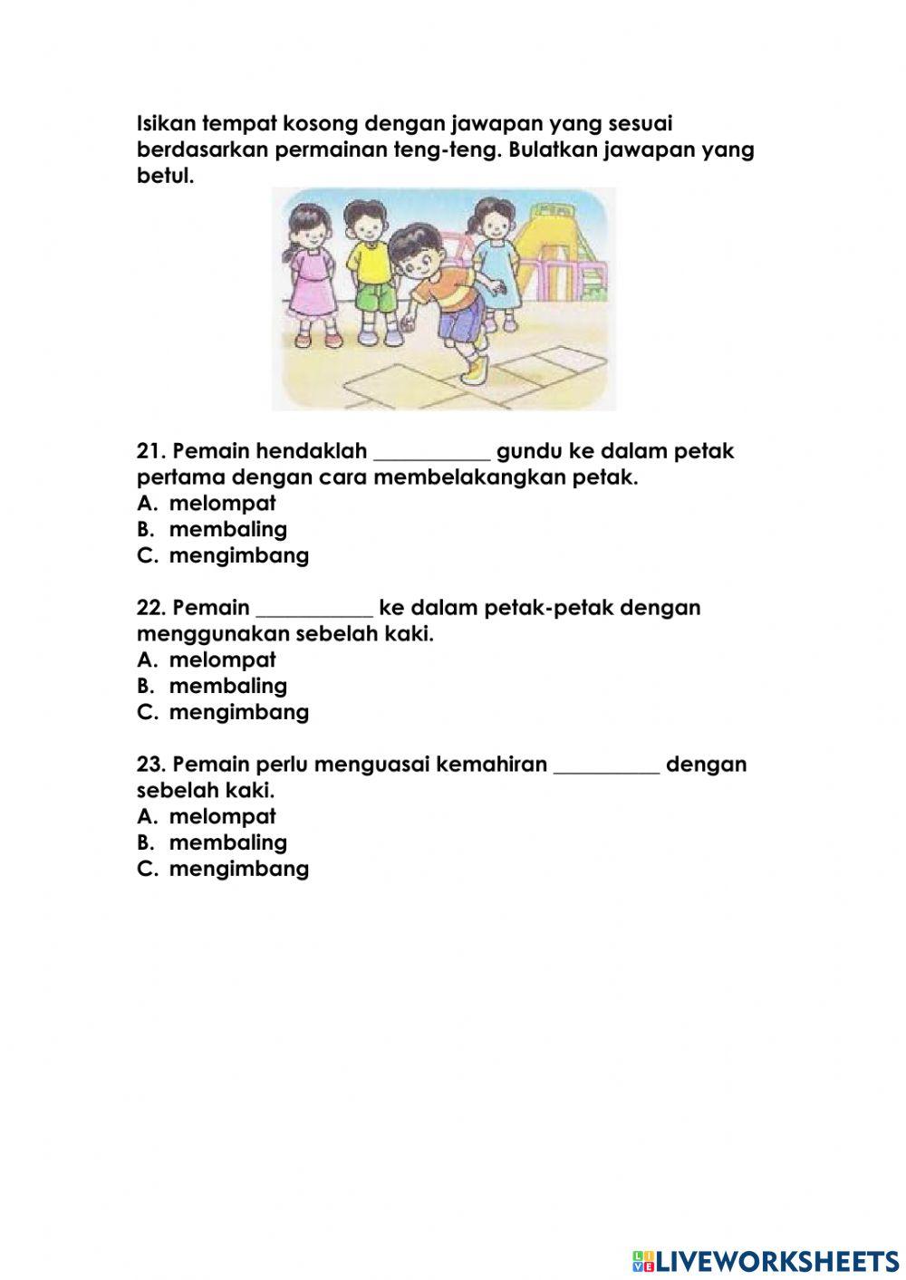 Pentaksiran Sumatif Pendidikan Jasmani Tahun 2