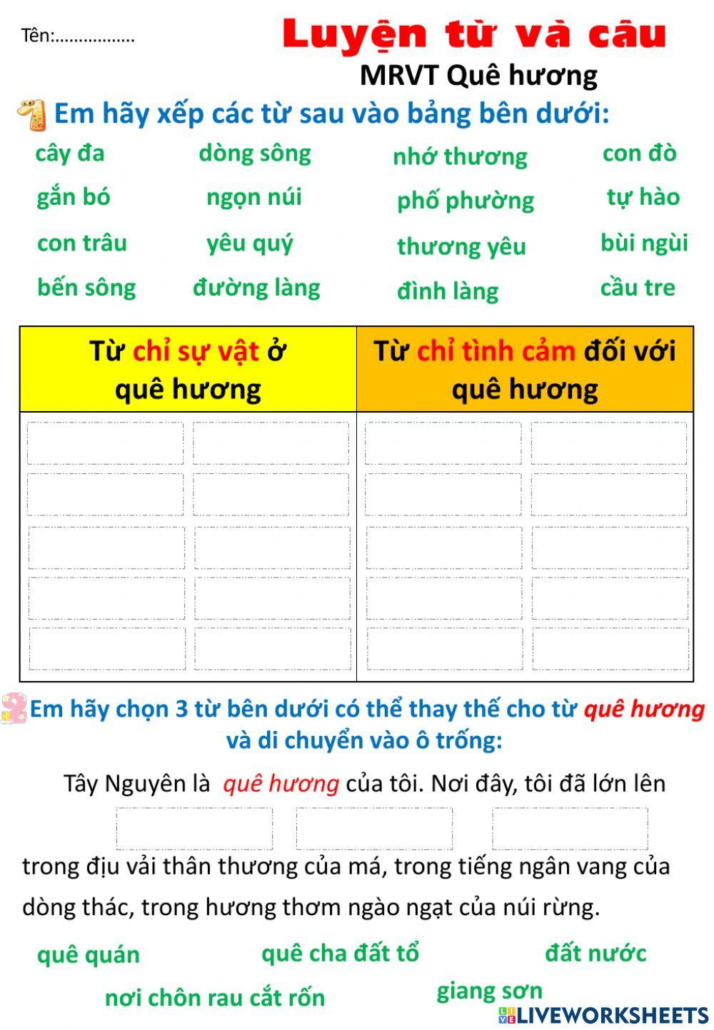 LTVC Quê hương LTVC Quê hương