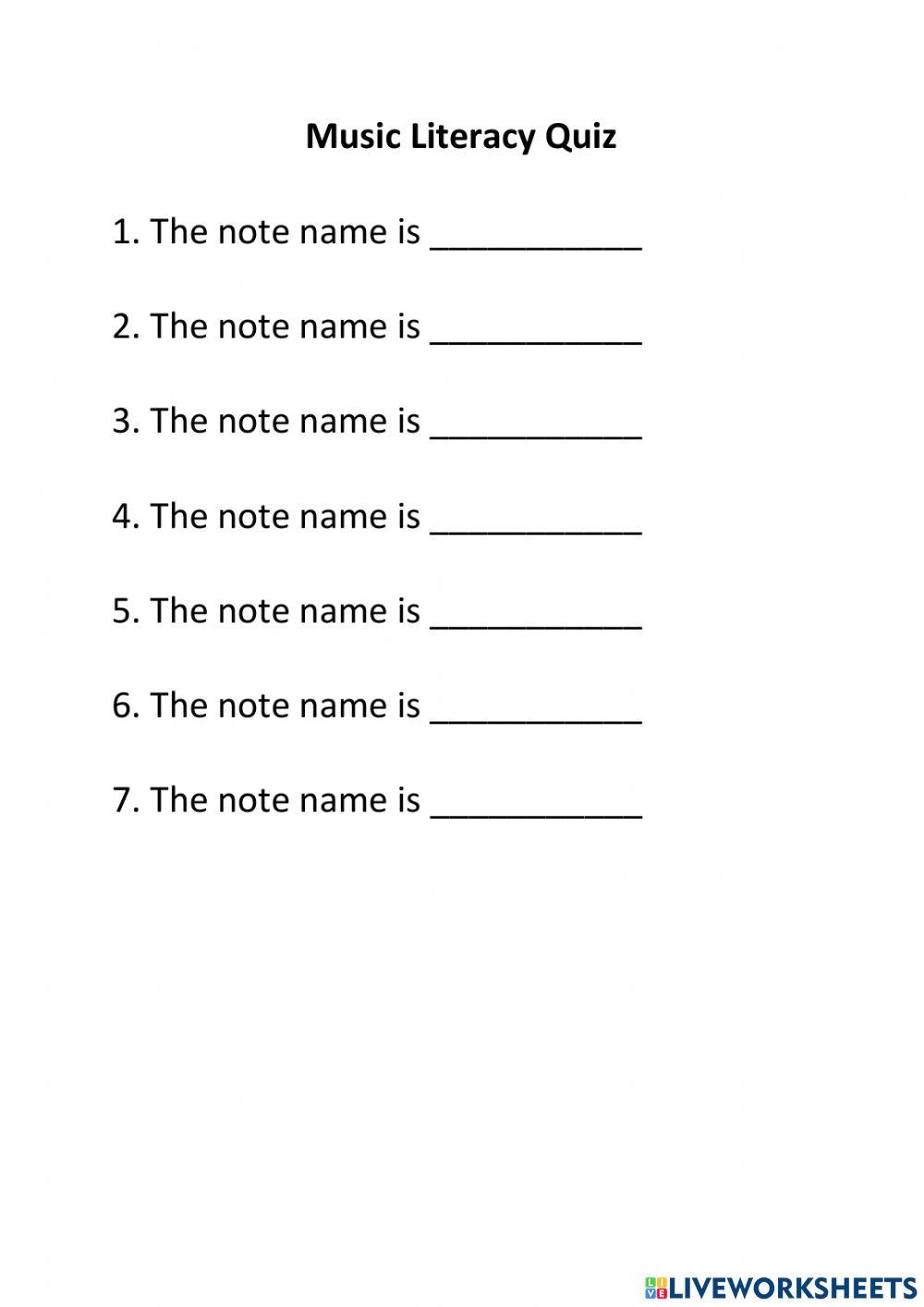 Music Note Naming
