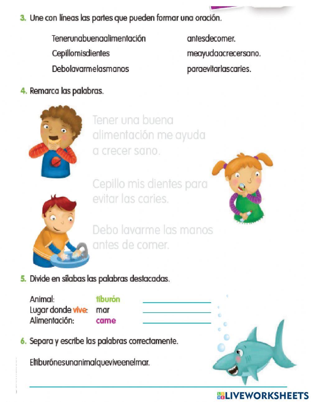Evaluacion cuentos, verbos y oraciones
