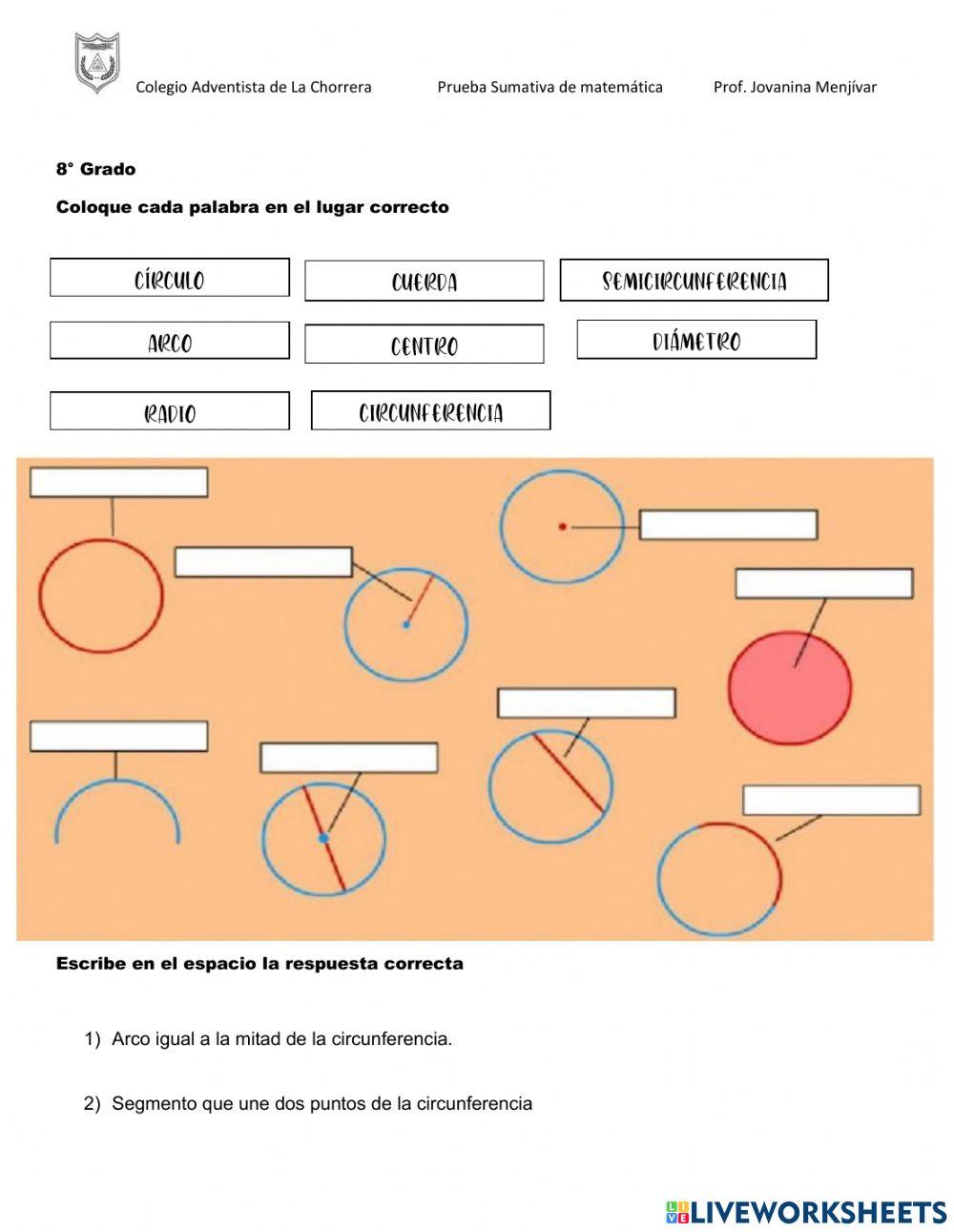Elementos de la circunferencia