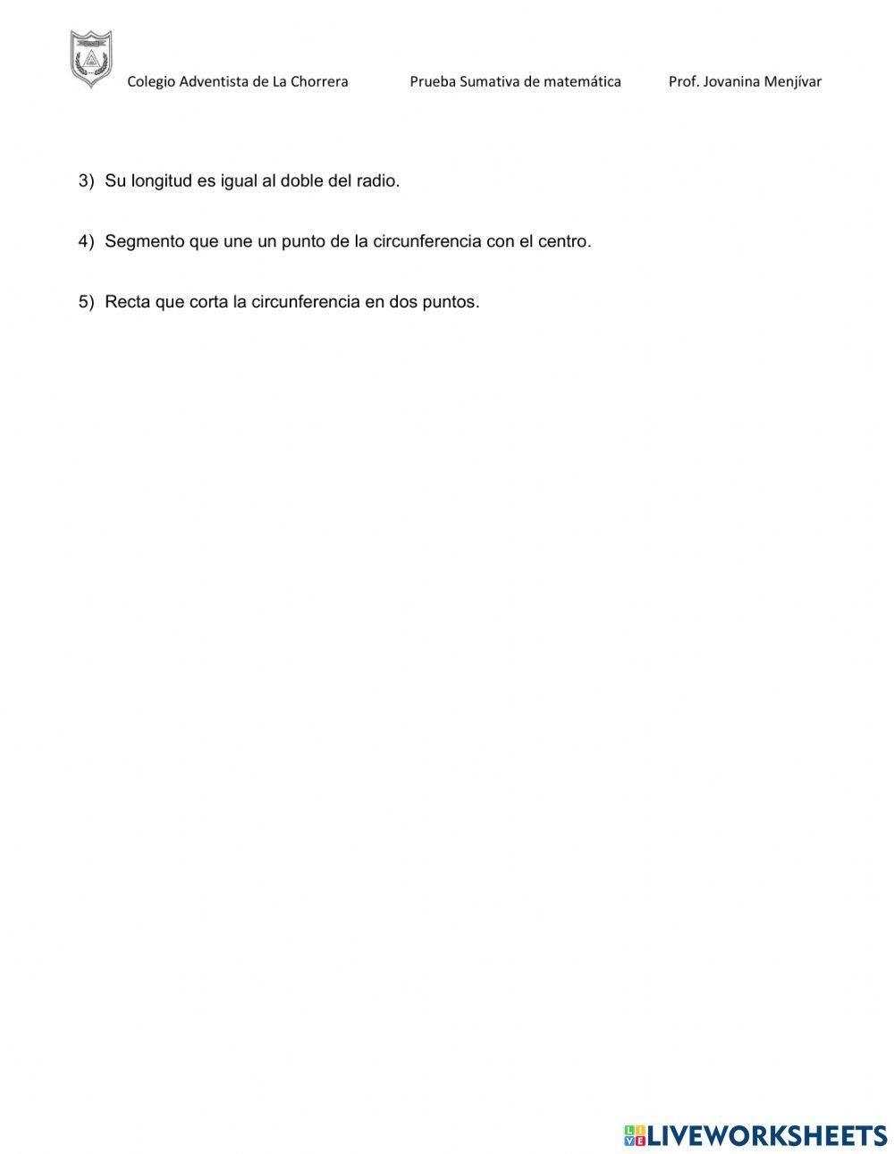 Elementos de la circunferencia