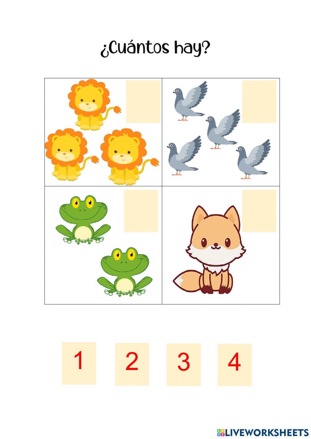 Une los números con la cantidad in dicada