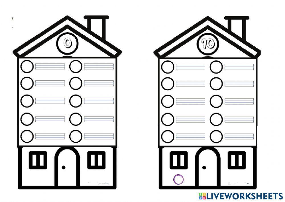 Escribir con letra y números los números del 0 hasta el 19