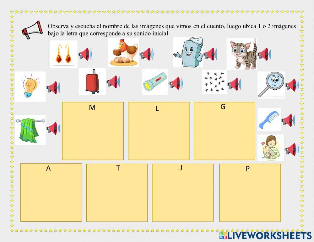 Tarea de evaluación conciencia fonémica nivel inicial