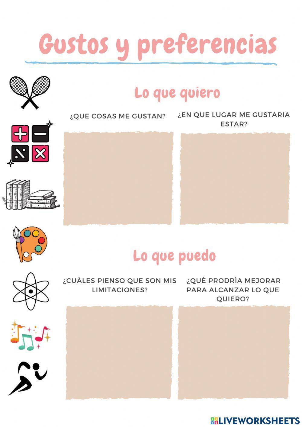 Gustos y preferencias