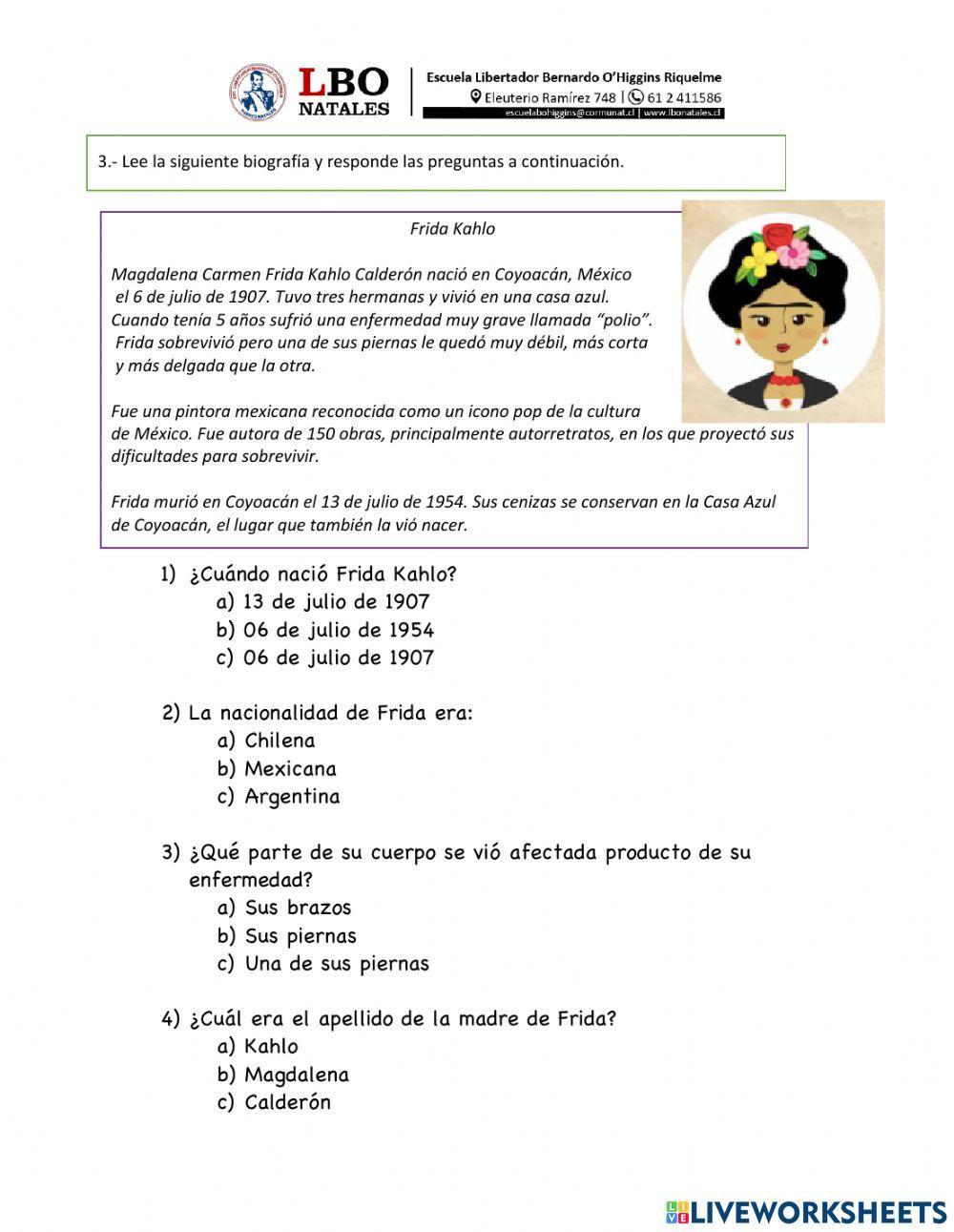 Biografía: Actividad individual