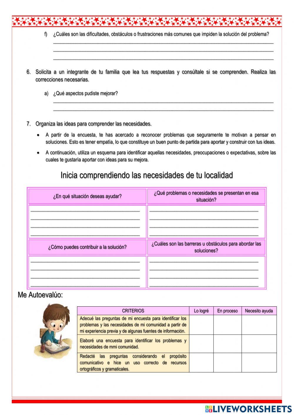 Identificamos los problemas o necesidades de nuestra localidad