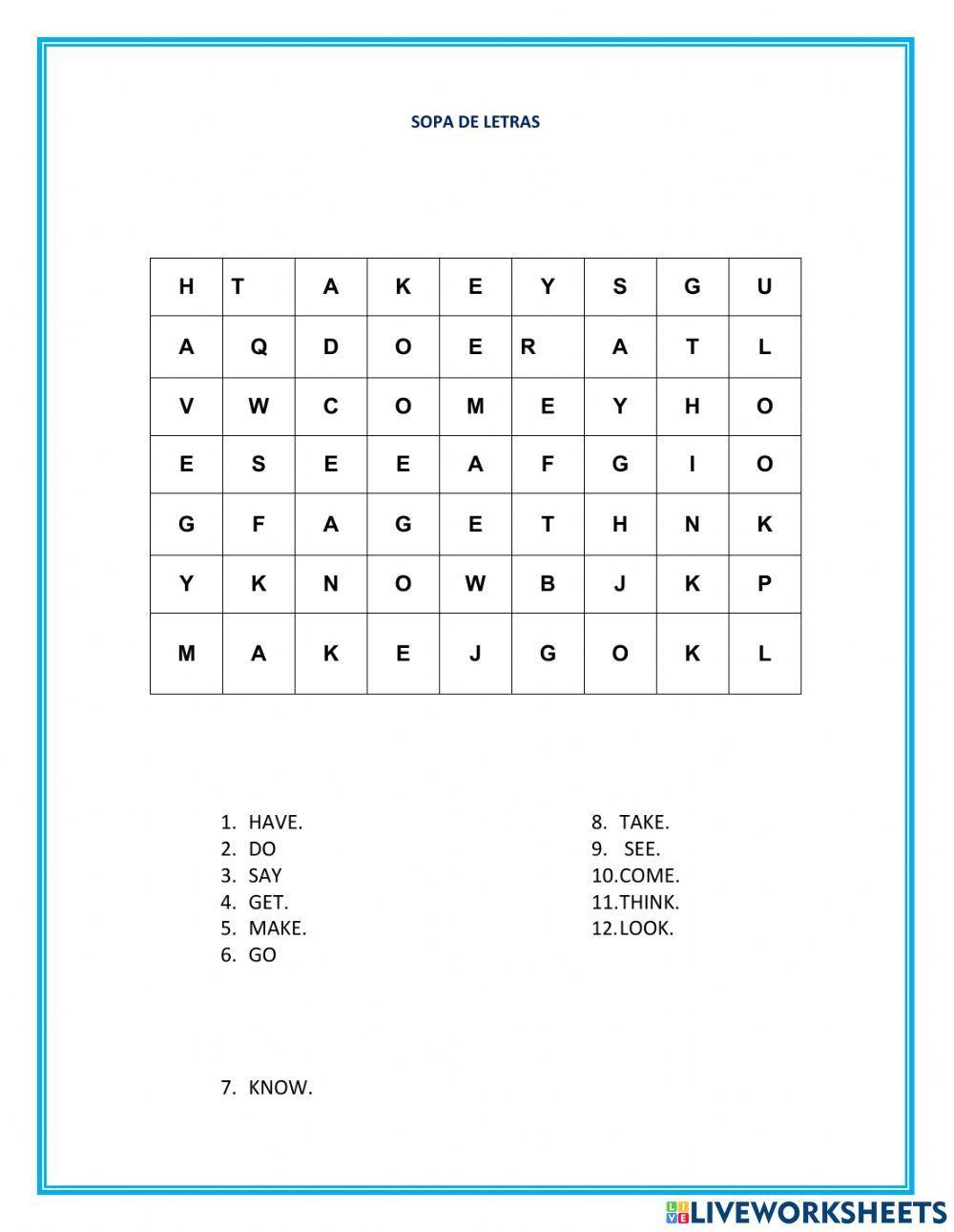 Los verbos en ingles