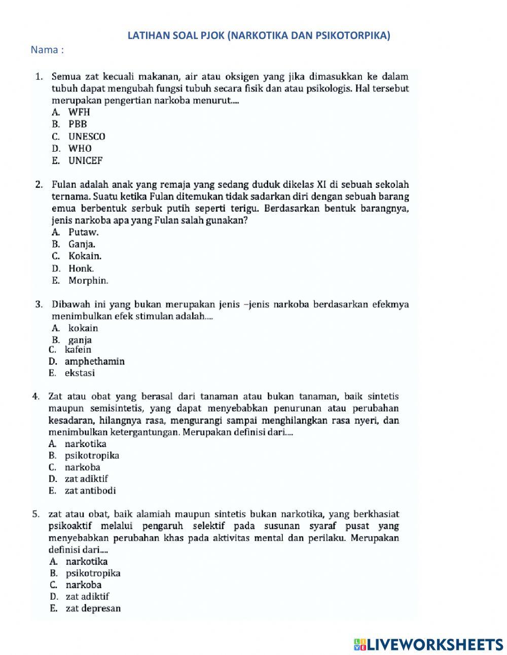 Soal ojok materi diknas Soal ojok materi diknas