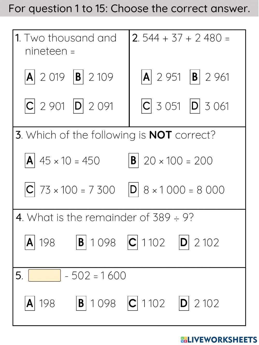 Pentaksiran Sumatif Matematik DLP Tahun 3-PdPR Minggu 40-22hb November 2021