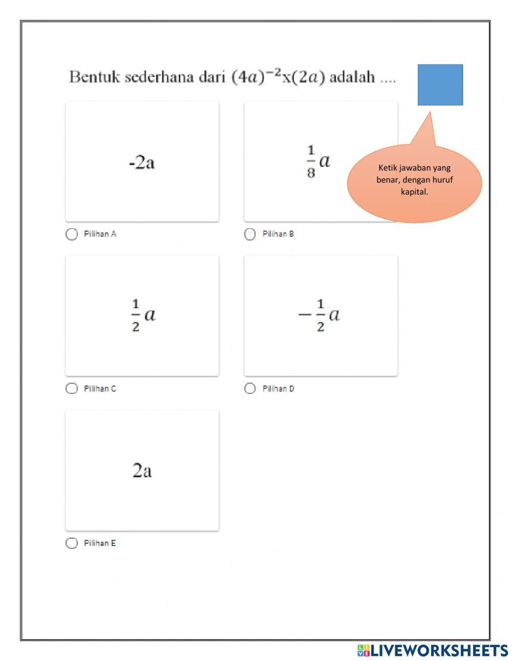 Prediksi soal PAS Ganjil