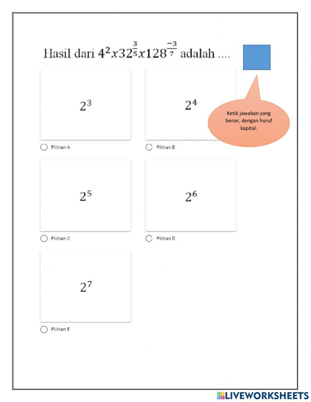 Prediksi soal PAS Ganjil