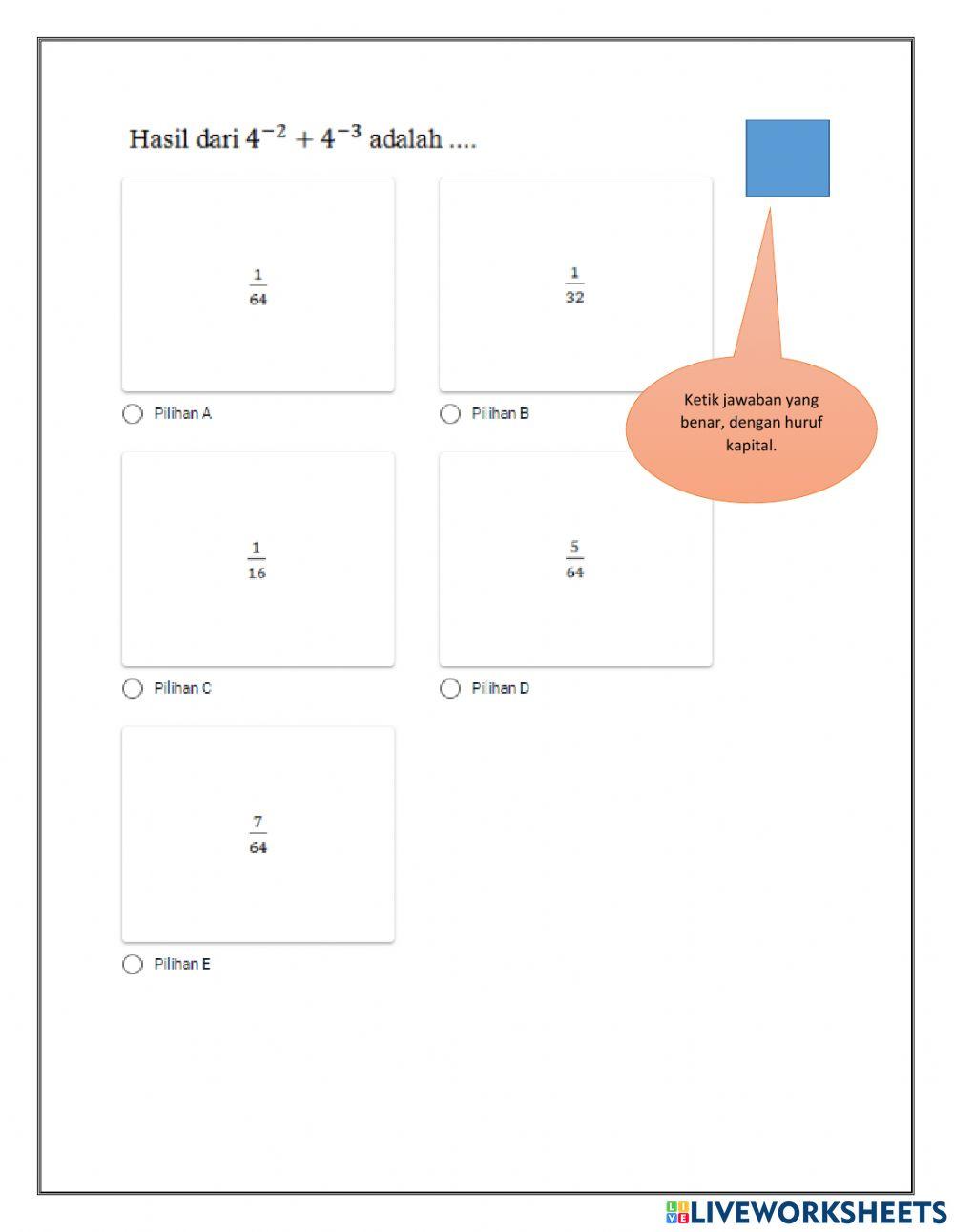 Prediksi soal PAS Ganjil