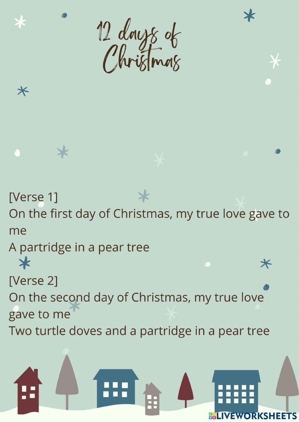 12 days of Christmas