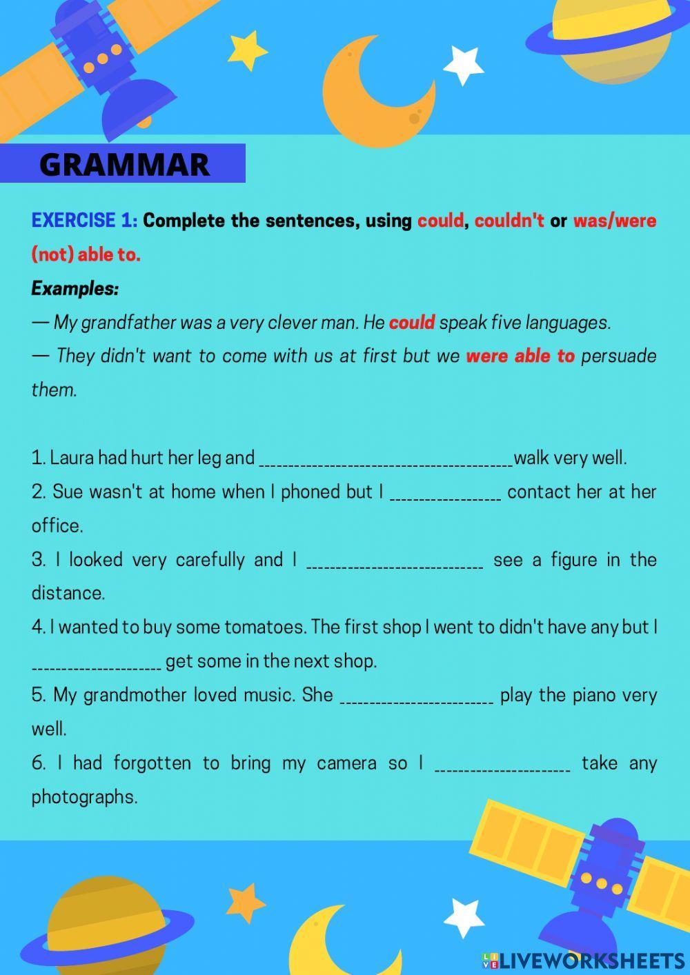 Unit 15: Space Conquest - Language Focus