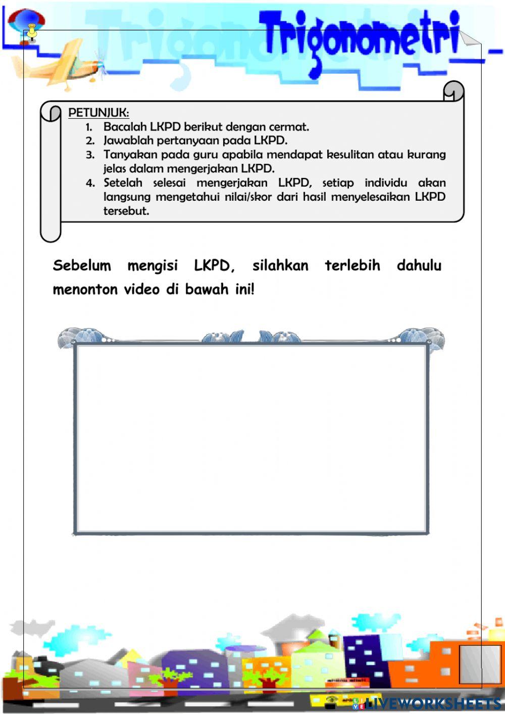 LKPD 3 Trigonometri (Sudut Elevasi dan Depresi)