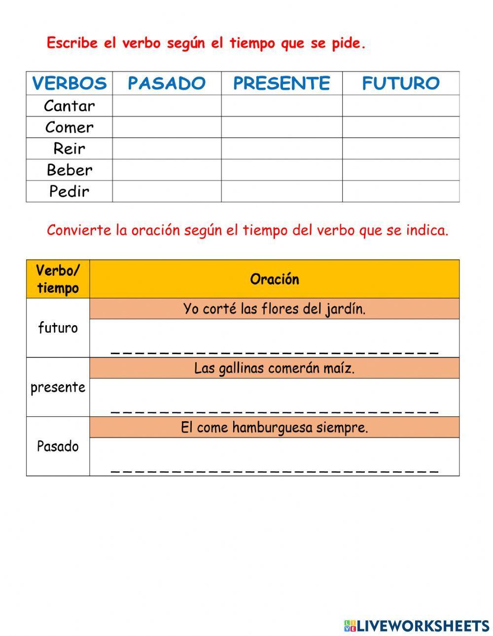 Actividad con verbos