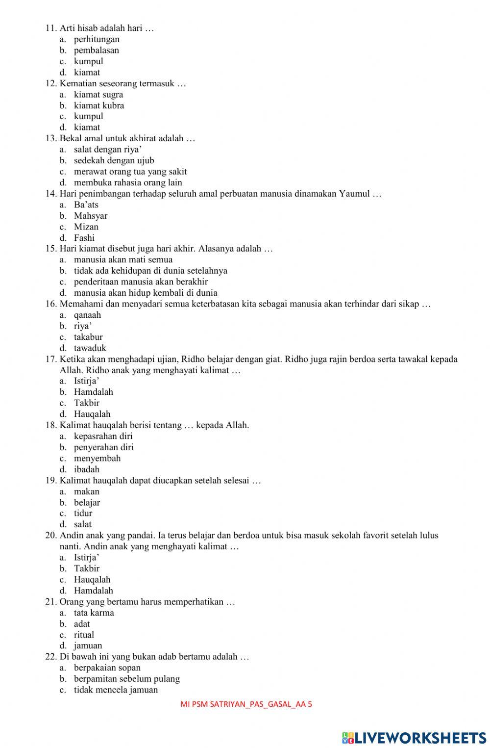 Mi psm satriyan akidah akhlak 5 gasal