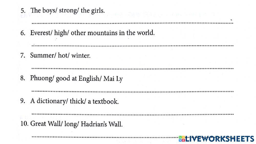 Comparatives rewrite