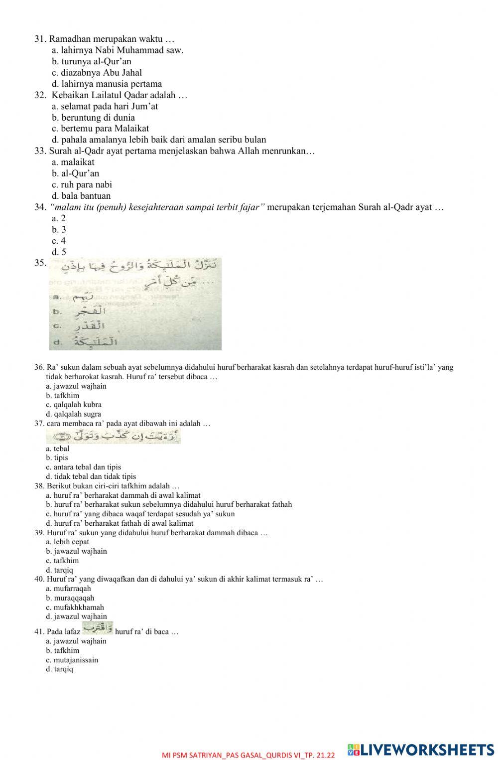 Mi psm satriyan qurdis 6 gasal