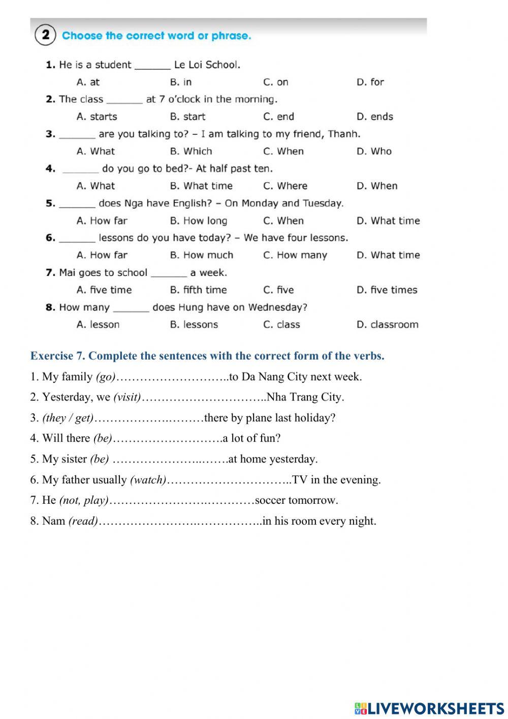 TA5 - Unit 5+6 (worksheet 1)