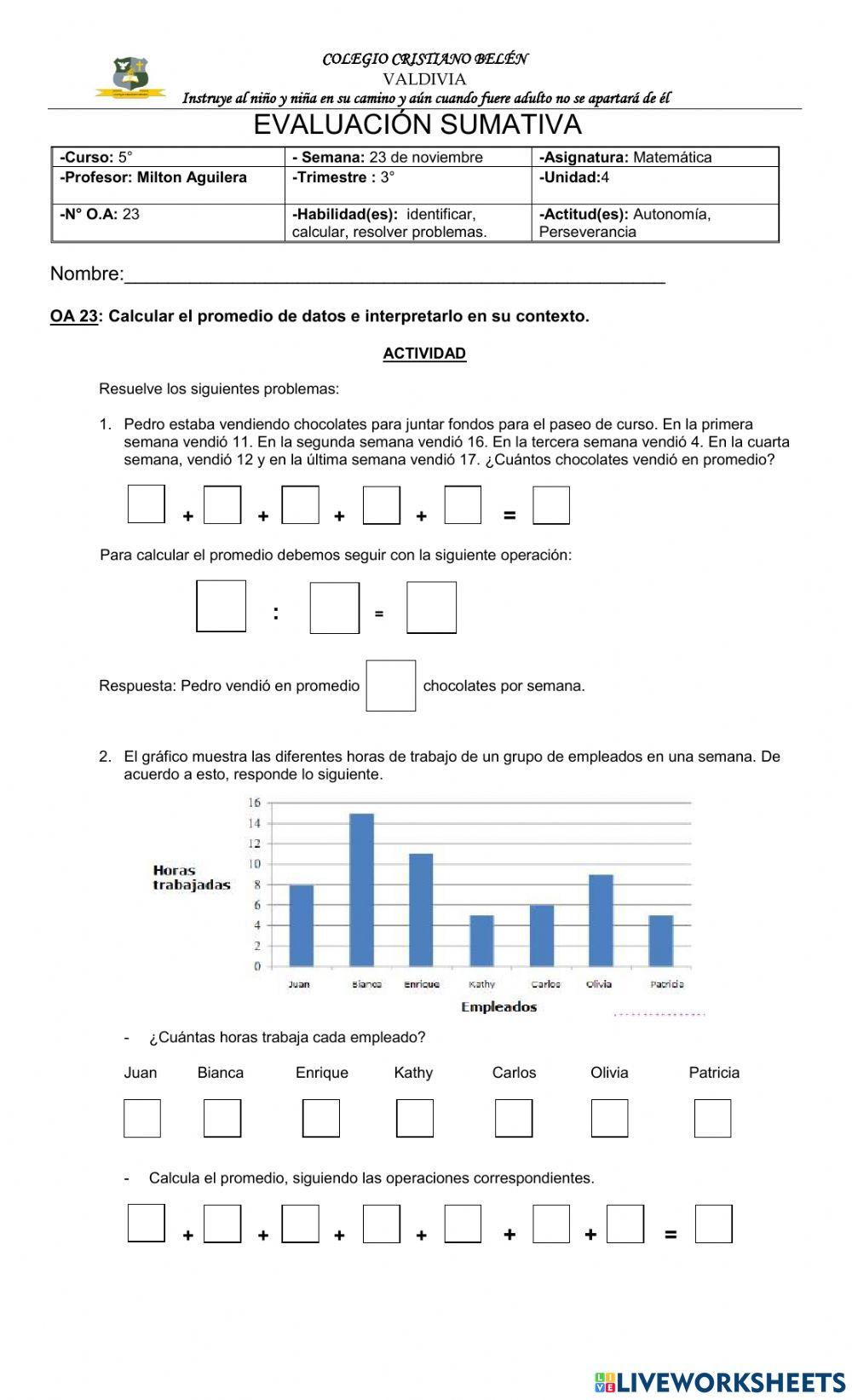 Promedio - Media Aritmética