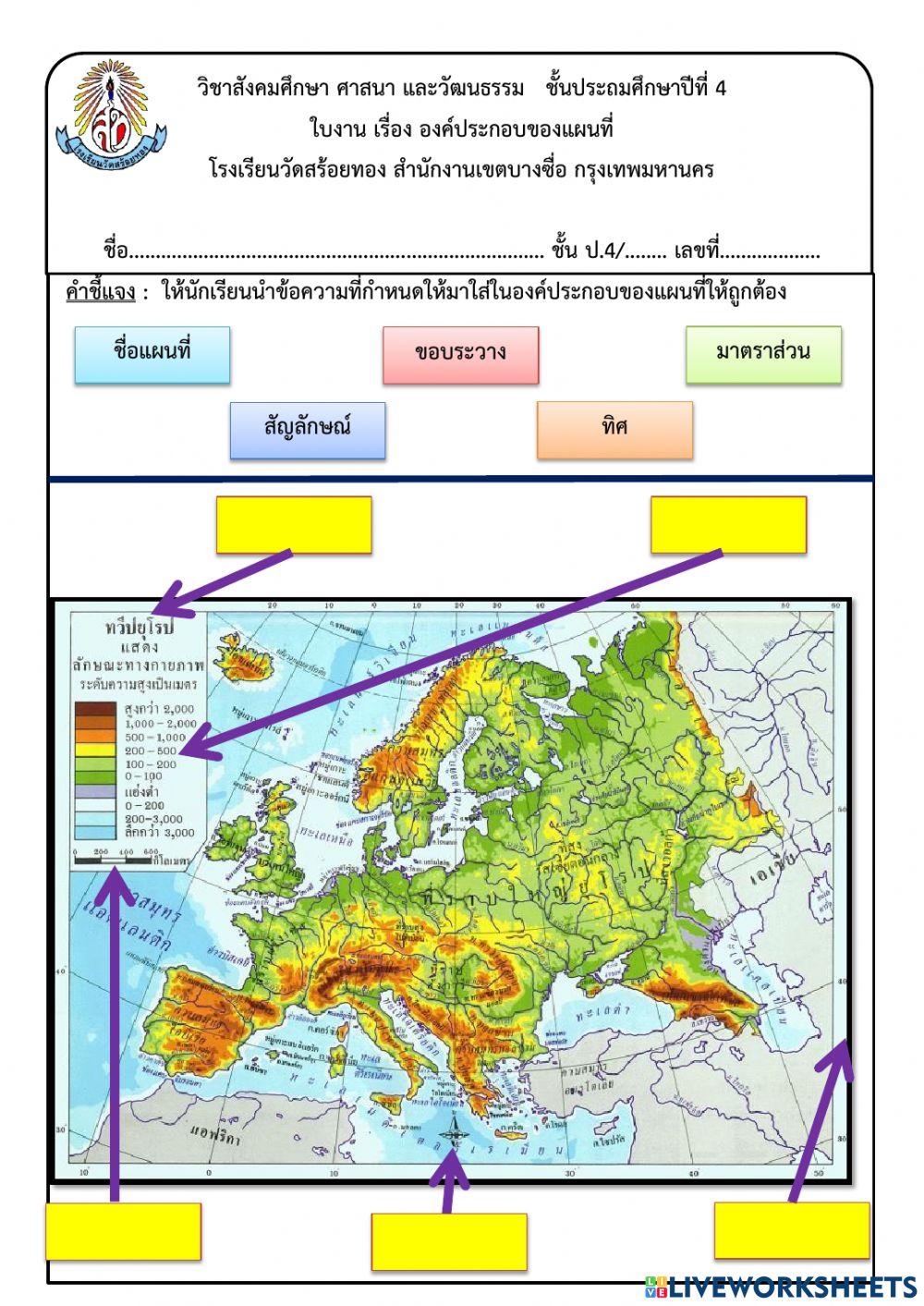 องค์ประกอบของแผนที่