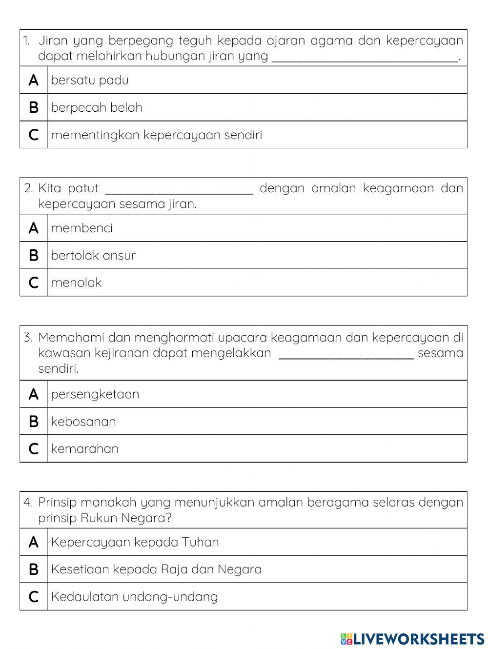 Pentaksiran Sumatif Pendidikan Moral Tahun 4-PdPR Minggu 40-23hb November 2021