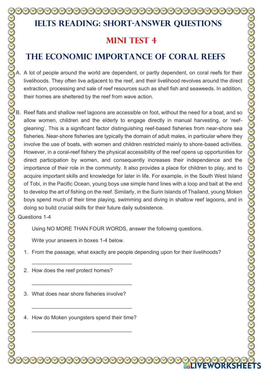 The Economic Importance Of Coral Reefs