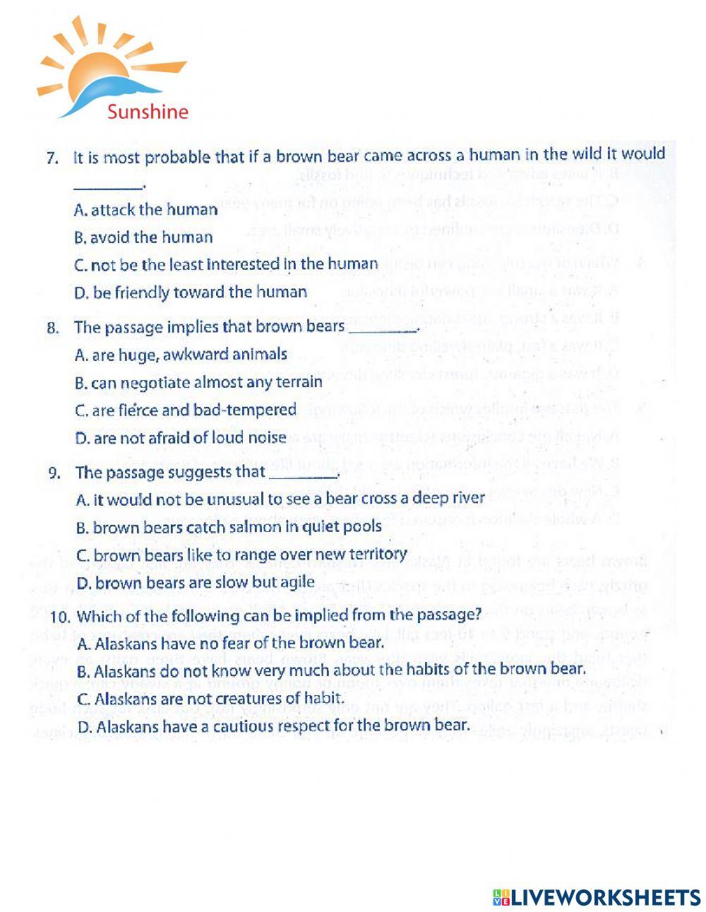 THPT Trắc nghiệm khách quan - reading for  inferences