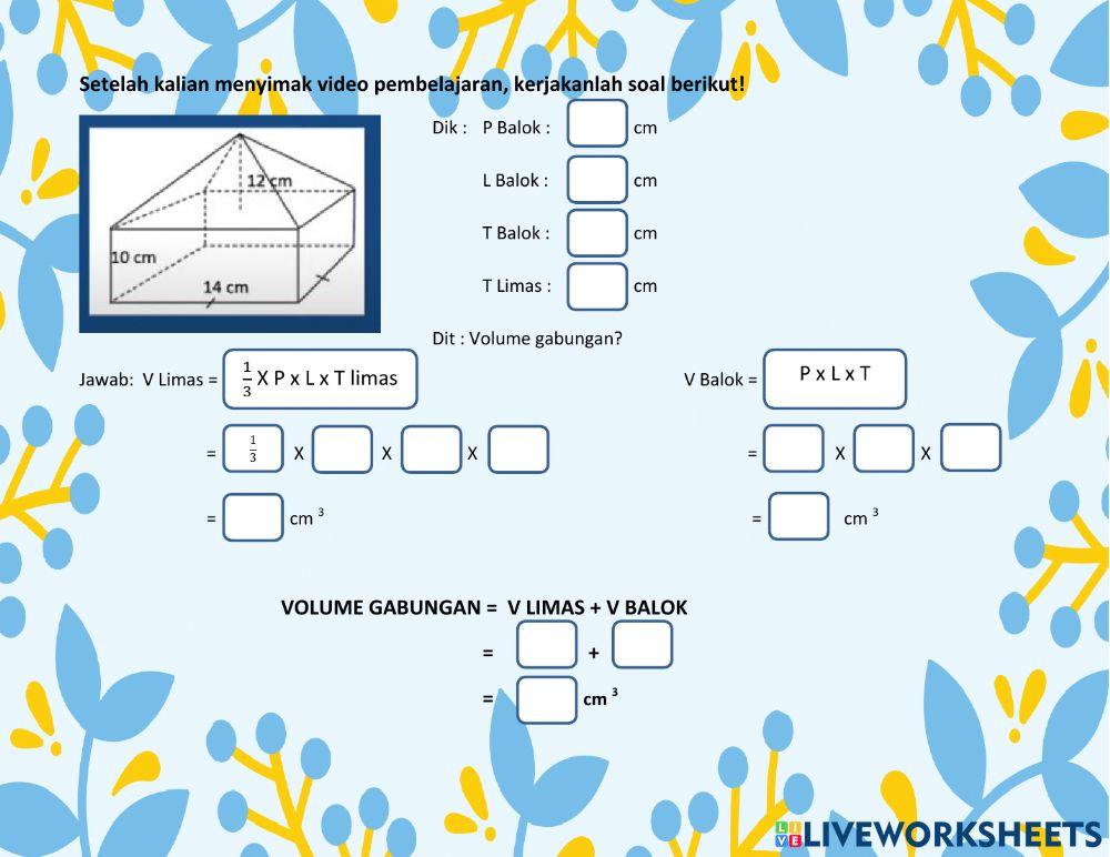 Volume Gabungan Balok dan Limas