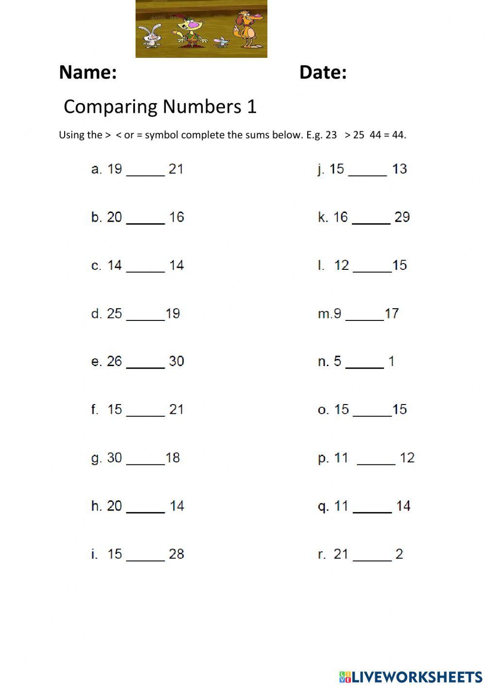 Comparing Numbers 1
